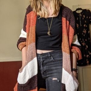 Cozy supersoft autumn fall orange brown cream Halloween sweater